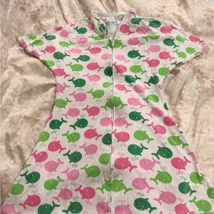 Sleeping Baby Medium Sleep sack Zipadee Zip Whale print